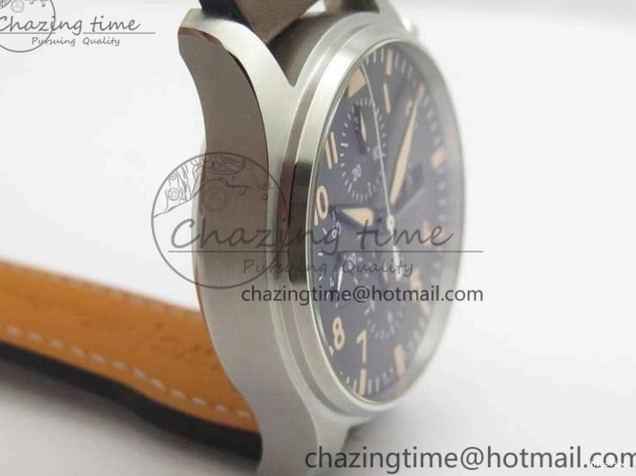 MIROTIME 0301 Pilot Chrono 20th ZF 1:1 Best Edition Black Dial On Brown Leather Strap A ZeroBulk 7236